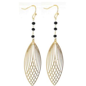 Boucles d’Oreilles Fantaisie Perles Tombantes Or