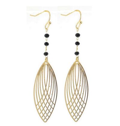 Boucles d’Oreilles Fantaisie Perles Tombantes Or